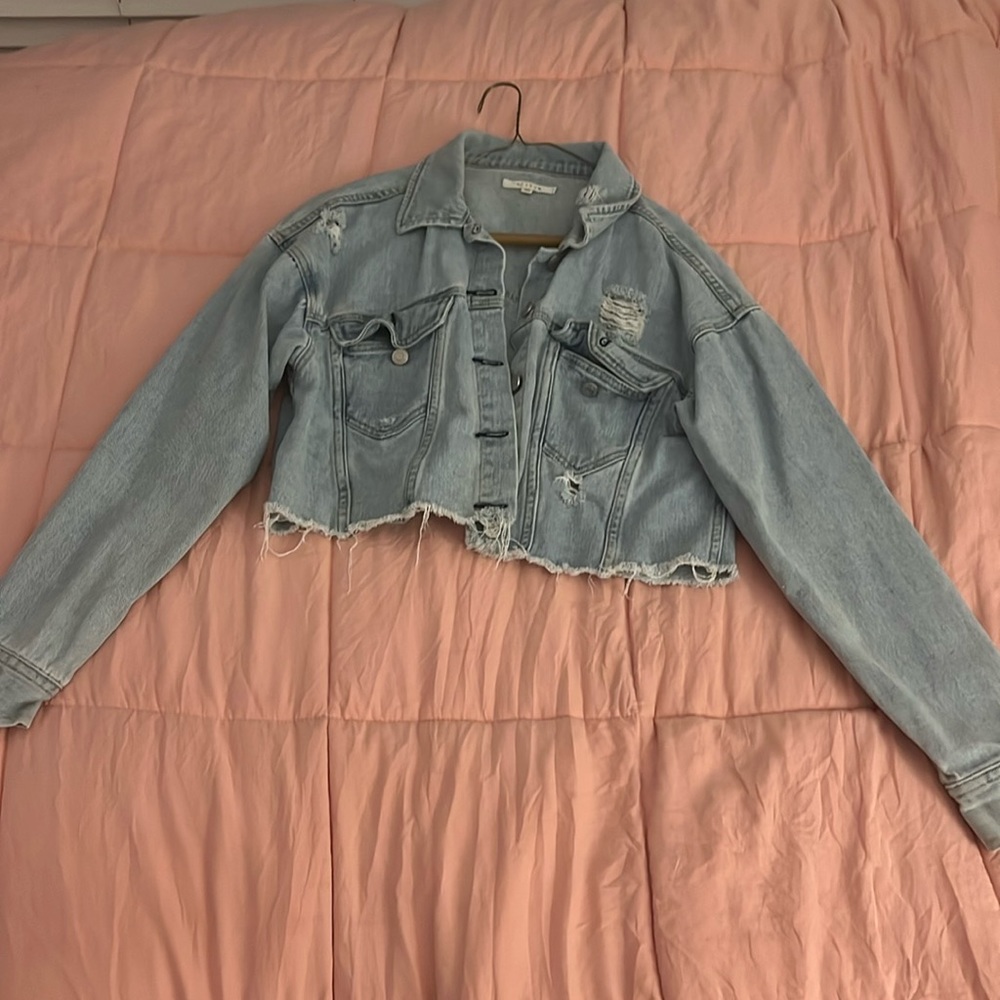 cropped denim jacket